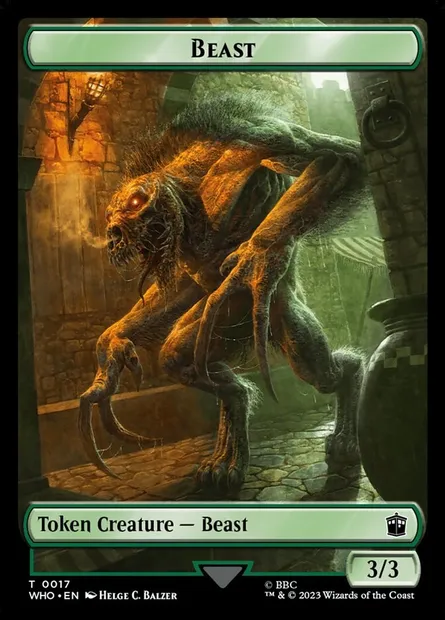 Beast, carte Magic TWHO 17 — extension Doctor Who Tokens