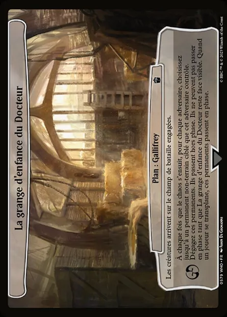 La grange d'enfance du Docteur, carte Magic WHO 579 — extension Doctor Who