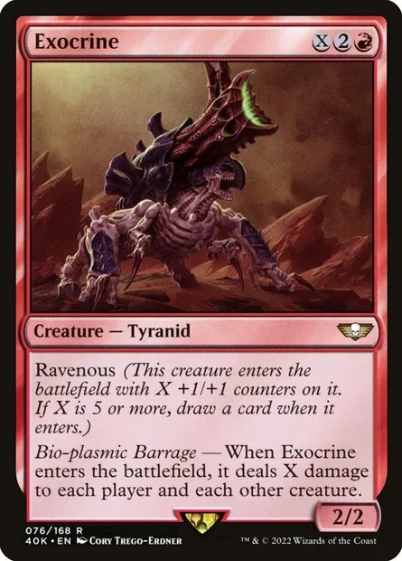 Exocrine, Magic card 40K 76 — Warhammer 40,000 Commander set