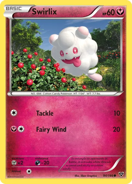 Swirlix, Pokémon card XY 94 — XY set