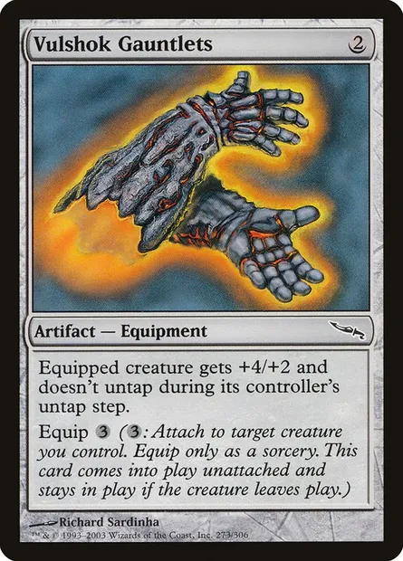 Gantelets vulshoks, carte Magic MRD 273 — extension Mirrodin