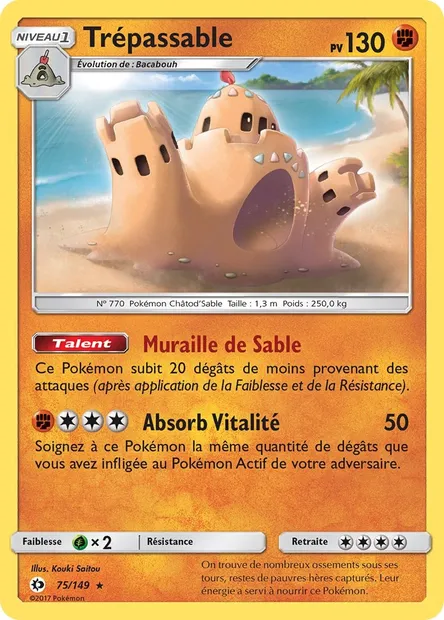 Trépassable, carte Pokémon SUM 75 — extension Soleil et Lune