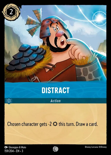 Distract, Disney Lorcana card CH3-159 — Into the Inklands set