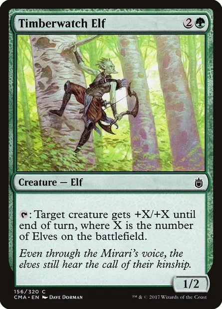 Timberwatch Elf, Magic card CMA 156 — Commander Anthology set