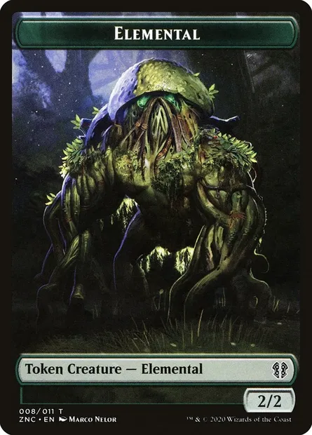 Elemental, carte Magic TZNC 8 — extension Zendikar Rising Commander Tokens