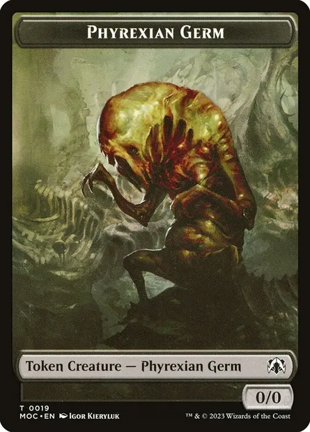 Phyrexian Germ, Magic card TMOC 19 — March of the Machine Commander Tokens set