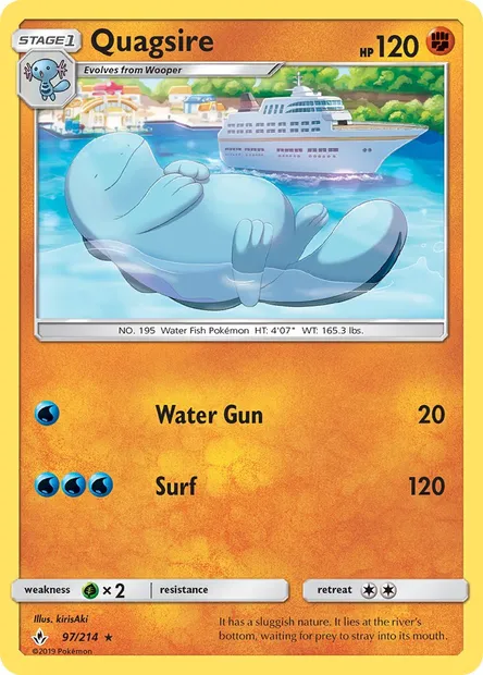 Quagsire, Pokémon card UNB 97 — Unbroken Bonds set