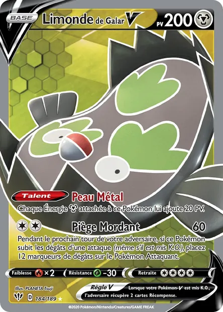 Limonde de Galar V, carte Pokémon DAA 184 — extension Ténèbres Embrasées