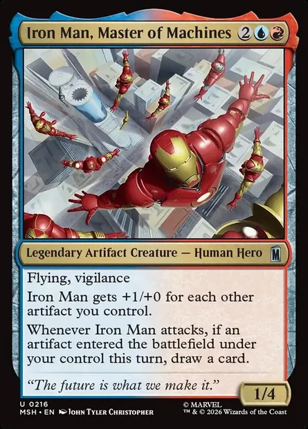 Iron Man, Master of Machines, Magic card MSH 216 — Marvel Super Heroes set