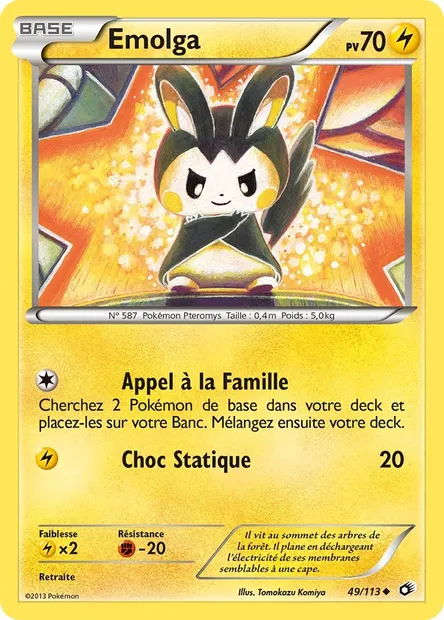 Emolga, carte Pokémon LTR 49 — extension Legendary Treasures