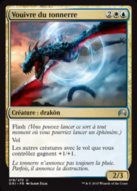 Vouivre du tonnerre, carte Magic ORI 218 — extension Magic Origines