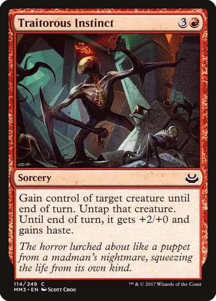 Traitorous Instinct, Magic card MM3 114 — Modern Masters 2017 set