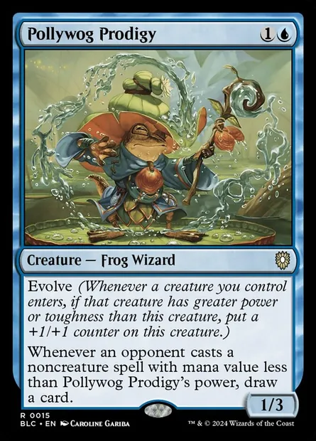 Pollywog Prodigy, Magic card BLC 15 — Bloomburrow Commander set