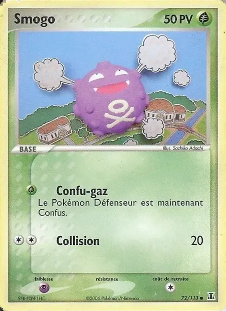 Smogo, carte Pokémon DS 72 — extension EX Espèces Delta