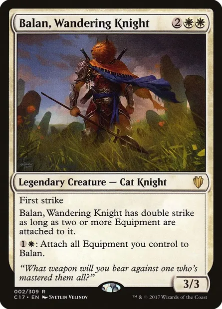 Balan, Wandering Knight, Magic card C17 2 — Commander 2017 set