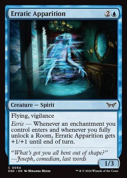 Erratic Apparition, Magic card DSK 54 — Duskmourn: House of Horror set