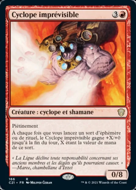 Cyclope imprévisible, carte Magic C21 166 — extension Commander 2021