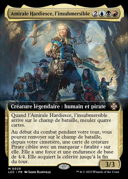 Amirale Hardiesce, l'insubmersible, carte Magic LCC 25 — extension The Lost Caverns of Ixalan Commander