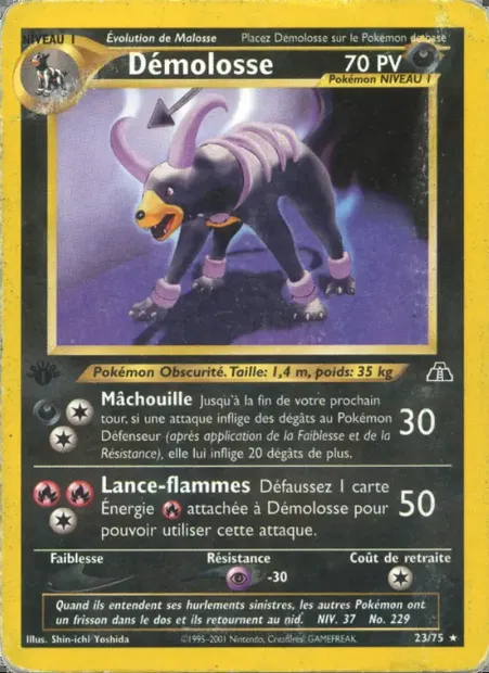 Démolosse, carte Pokémon ND 23 — extension Neo Discovery