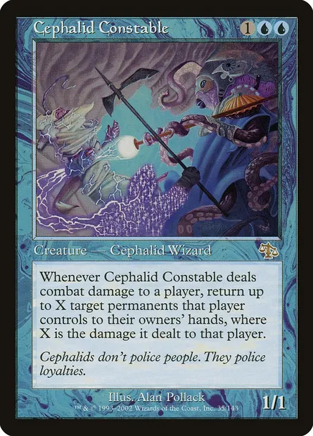 Constable céphalide, carte Magic JUD 35 — extension Jugement
