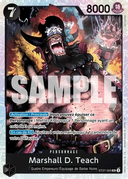 Marshall D. Teach, carte One Piece ST27-005 — extension NOIR Marshall D. Teach