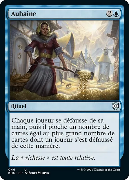 Aubaine, carte Magic KHC 46 — extension Kaldheim Commander