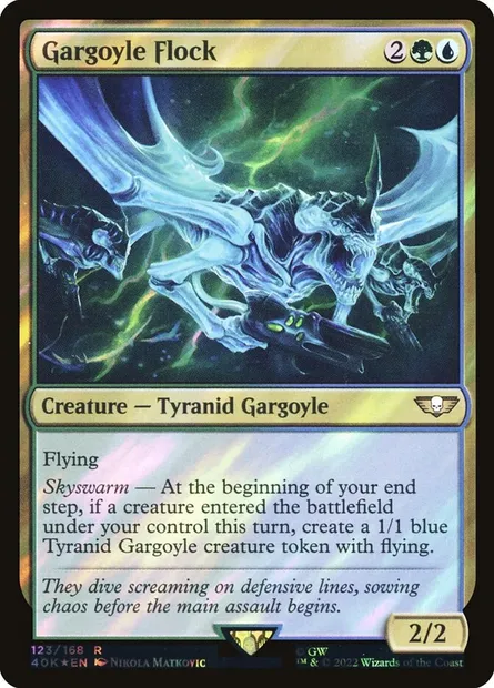 Gargoyle Flock, Magic card 40K 123★ — Warhammer 40,000 Commander set