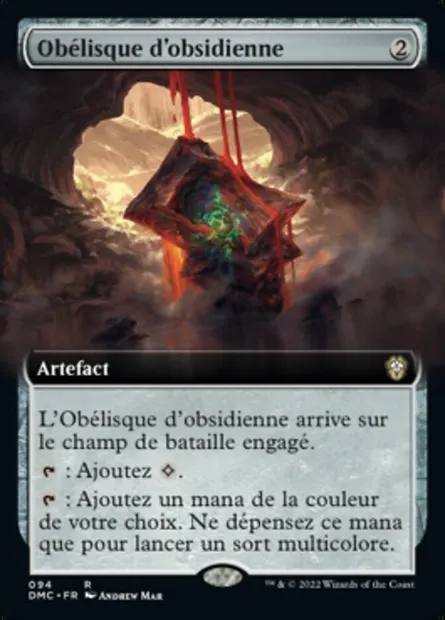 Obélisque d'obsidienne, carte Magic DMC 94 — extension Dominaria United Commander