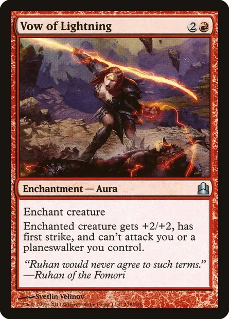 Vow of Lightning, Magic card CMD 138 — Commander 2011 set