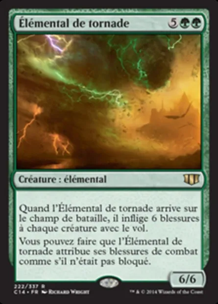 Élémental de tornade, carte Magic C14 222 — extension Commander 2014