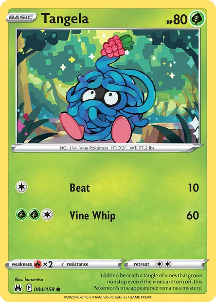 Tangela, Pokémon card CRZ 004 — Crown Zenith set