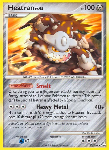 Heatran, Pokémon card LA 30 — Legends Awakened set
