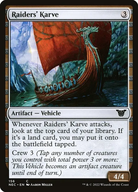 Raiders' Karve, Magic card NEC 156 — Neon Dynasty Commander set