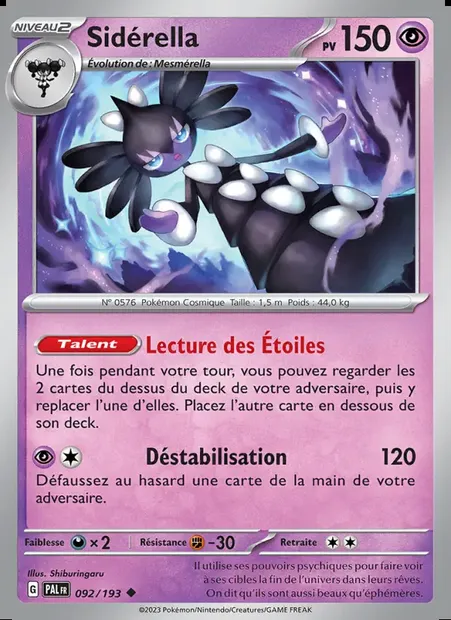 Sidérella, carte Pokémon PAL 092 — extension Évolutions à Paldea