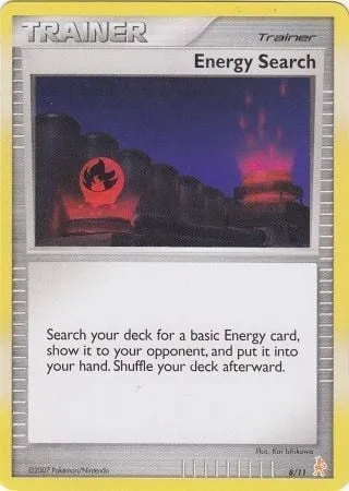 Recherche d'énergie, carte Pokémon TK3L 008 — extension DP Trainer Kit (Lucario)