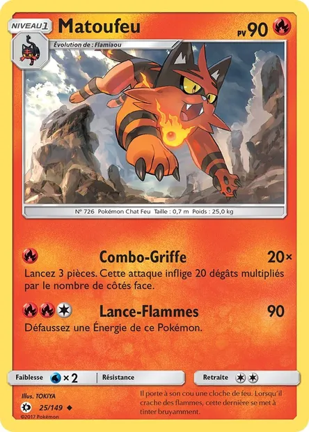Matoufeu, carte Pokémon SUM 25 — extension Soleil et Lune