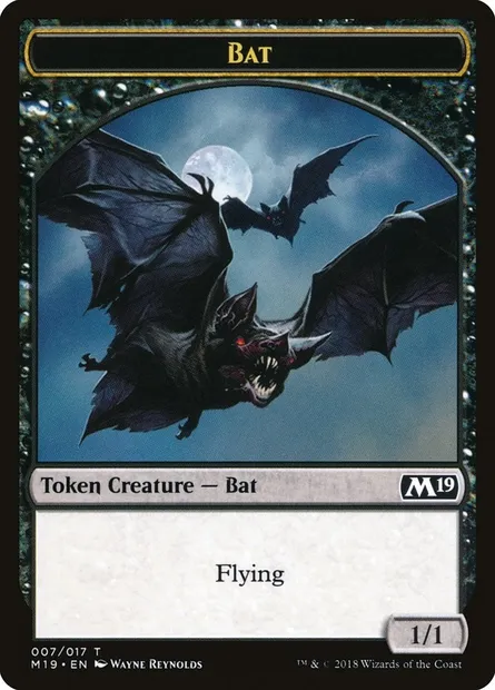 Bat, carte Magic TM19 7 — extension Core Set 2019 Tokens