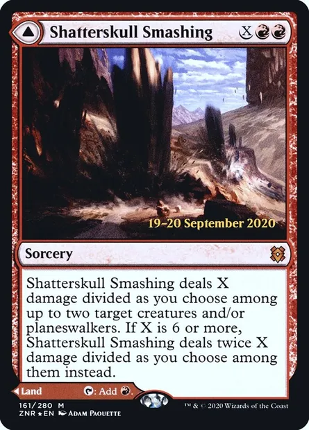 Shatterskull Smashing // Shatterskull, the Hammer Pass, Magic card PZNR 161s — Zendikar Rising Promos set