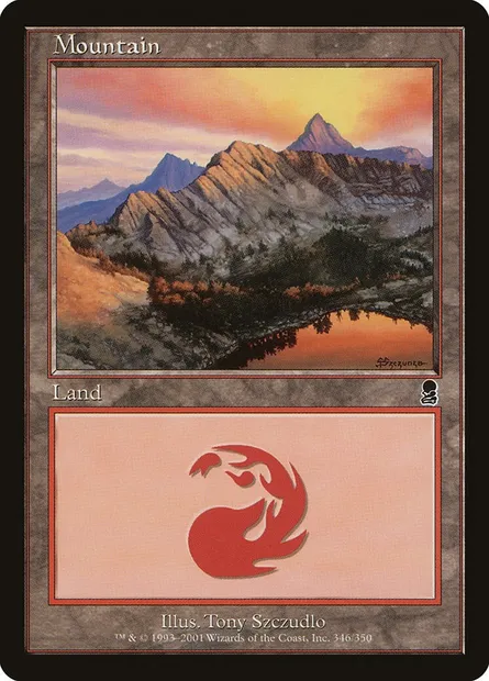 Mountain, Magic card ODY 346 — Odyssey set
