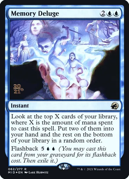 Memory Deluge, Magic card PMID 62s — Innistrad: Midnight Hunt Promos set