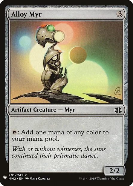 Alloy Myr, Magic card PLST MM2-201 — The List set