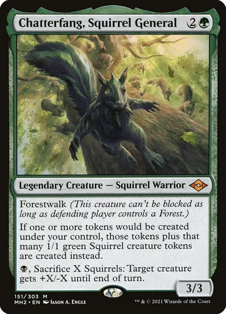 Chatterfang, Squirrel General, Magic card MH2 151 — Modern Horizons 2 set