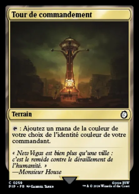 Tour de commandement, carte Magic PIP 259 — extension Fallout
