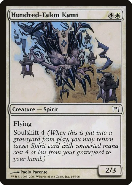 Kami aux cent ergots, carte Magic CHK 16 — extension Guerriers de Kamigawa