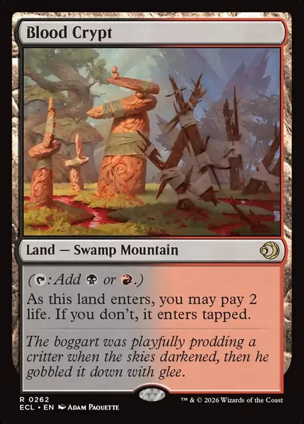 Blood Crypt, Magic card ECL 262 — Lorwyn Eclipsed set