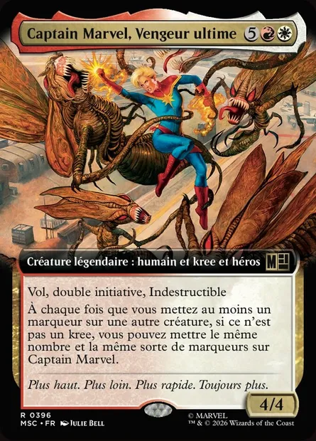 Captain Marvel, Vengeur ultime, carte Magic MSC 396 — extension Marvel Super Heroes Commander
