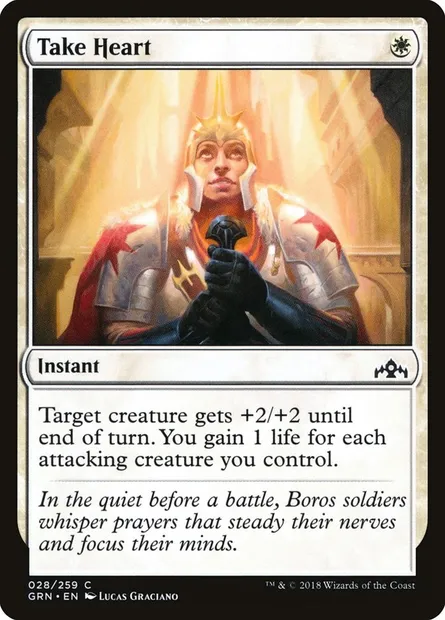 Take Heart, Magic card GRN 28 — Guilds of Ravnica set