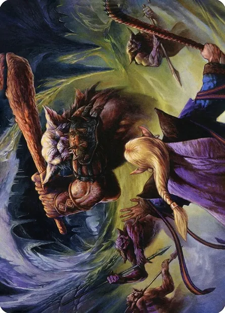 Den of the Bugbear // Den of the Bugbear, carte Magic AAFR 34 — extension Adventures in the Forgotten Realms Art Series