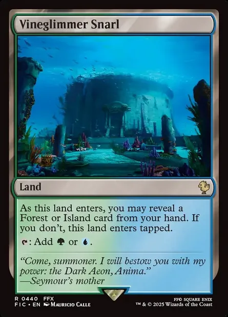 Vineglimmer Snarl, Magic card FIC 440 — Final Fantasy Commander set