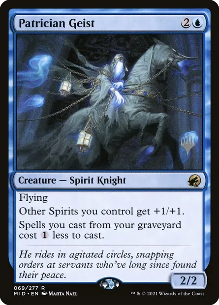 Patrician Geist, Magic card PMID 69p — Innistrad: Midnight Hunt Promos set